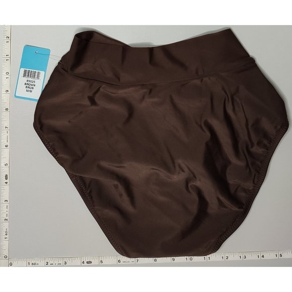 NWT California Waves High Waist Brown bikini bottom - Picture 2 of 4